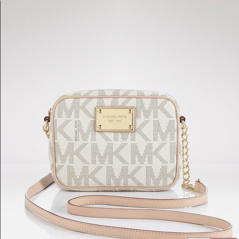 Michael Kors Jet Set Small White Crossbody